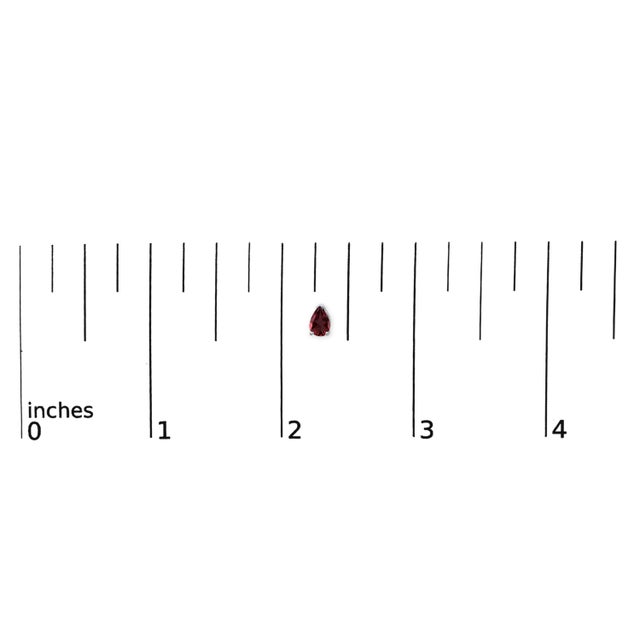 Early 21st Century 14K White Gold 6x4MM Pear Shaped Red Garnet Solitaire Stud Earrings For Sale - Image 5 of 5