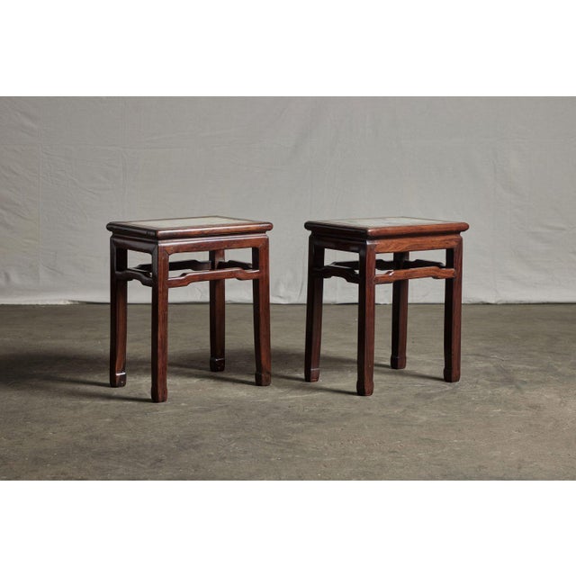 19th Century Chinese Rosewood Tea Tables A Pair Chairish