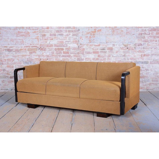 Czech Art Deco Seating Set, J. Halabala, Up Závody, Beech, Oak, Czech, 1930s, 1920s, Set of 3 For Sale - Image 18 of 18