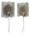 Crystal Ice Glass Wall Sconces by Carl Fagerlund for Orrefors, 1960s, Set of 2 For Sale