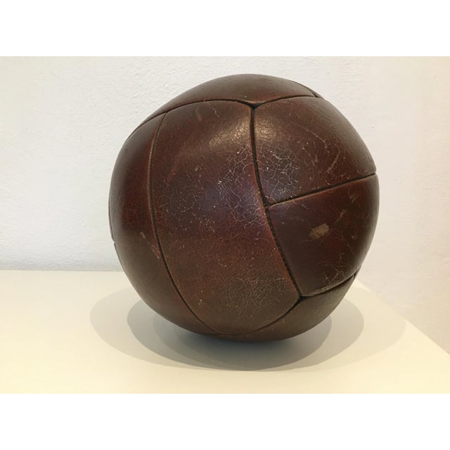 Vintage Leather 4kg Medicine Ball, 1930s For Sale - Image 6 of 8