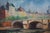 Gold Large Mid-Century Signed v. Dyk Pont Saint-Michel & Notre-Dame Paris Oil Painting For Sale - Image 8 of 18