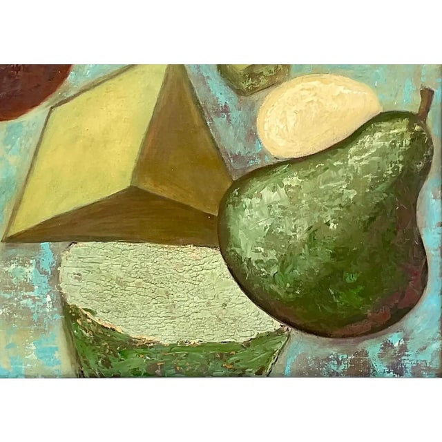 Vintage Boho Abstract Original Oil Painting For Sale - Image 12 of 12