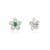 Not Yet Made - Made To Order Floral Vivid 1.22ct Emerald Art Deco Earrings With Diamond Accents in 14k Gold- A Pair For Sale - Image 5 of 10