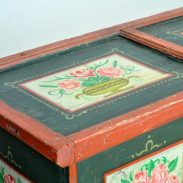 Folk Art Bridal Chest, 1795 For Sale - Image 11 of 16