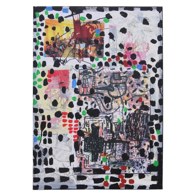 1990s Abstract Mixed Media Painting by Dick Wray For Sale In Houston - Image 6 of 6