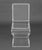 Mid-Century Modern Style Clear Acrylic "Z" Side Chair, with beveled edges. 34.5" H x 16" W x 20.5" D; seat: 18" H....
