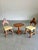 Rustic European 1930s Tramp Art Matchstick Folk Art Chess Side Table For Sale - Image 3 of 12