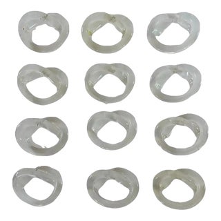 Set of 12 Dorothy Thorpe Pretzel Napkin Ring Holders, Usa, 1970s For Sale