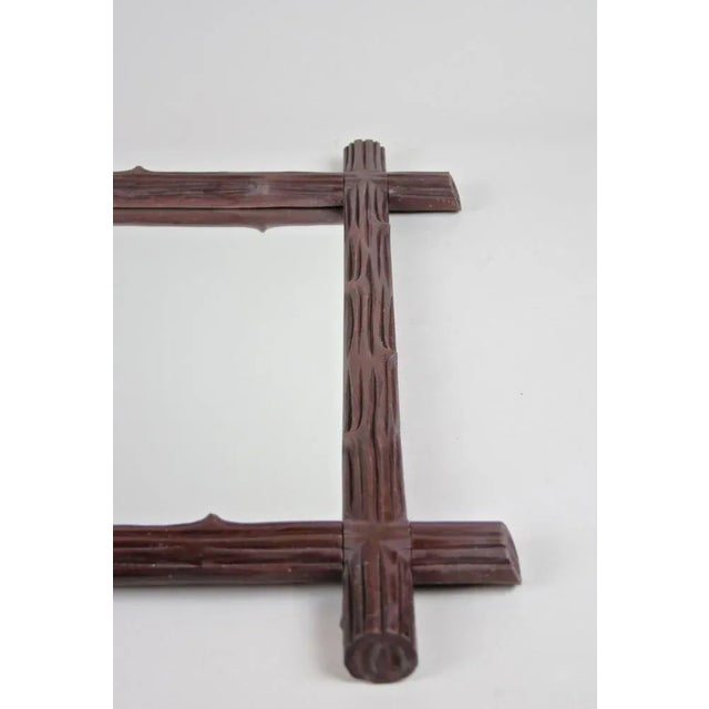 Black Forest Wooden Wall Mirror, Austria, 1900s For Sale - Image 10 of 14