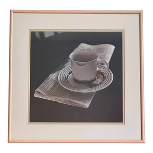 Original Art Photography Still Life Realism Coffee Cigarette Newspaper Vintage Diner