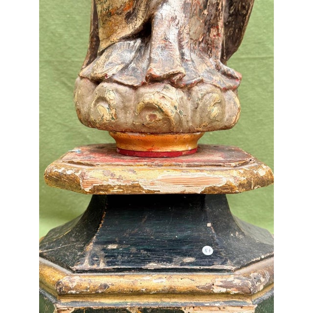 Gold Virgin of La Antigua with Child in Polychrome Wood For Sale - Image 8 of 14