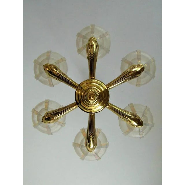 Art Deco Chandelier by Jean Boris Lacroix, 1935 For Sale - Image 4 of 11