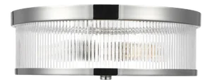 Chapman & Myers by Visual Comfort Studio Geneva Flush Mount, Silver