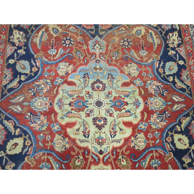 Early 20th Century Dramatic Antique Tabriz Rug - 6'11" x 10'11" For Sale In New York - Image 6 of 7