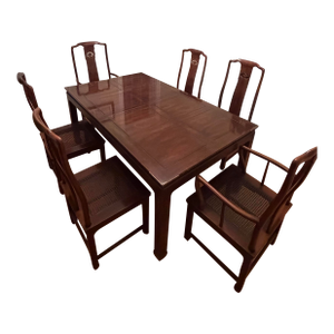 1980s Attributed Henredon Dining Room Table and Chairs