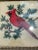 American Late 20th Century Vintage Framed Cross Stitch - Red Cardinal For Sale - Image 3 of 8