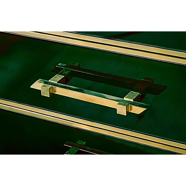 Handmade Bedside Tables in Glass and Brass from Justfurnituress SRL, Set of 2 For Sale - Image 4 of 10