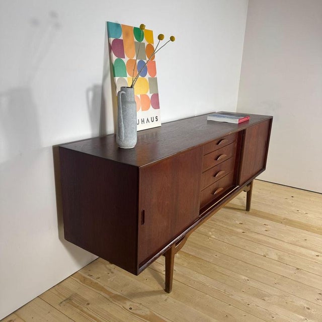 Vintage Scandinavian Teak Sideboard with Drawers, 1960s For Sale - Image 4 of 9