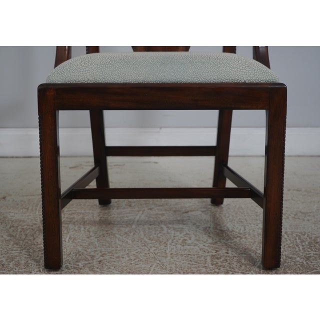 Set of 8 Maitland Smith Chippendale Mahogany Dining Room Chairs For Sale - Image 9 of 18