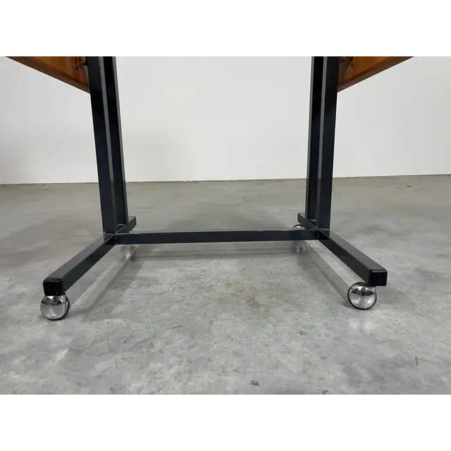 Labofa Mobler Teak Drop-Leaf Danish Modern Server Tray Cart -Denmark Circa 1970 For Sale In Philadelphia - Image 6 of 11