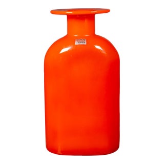 Kaj Franck for Nuutajarvi Notsjo Nuclear Orange Vase, Finland c.1950 For Sale