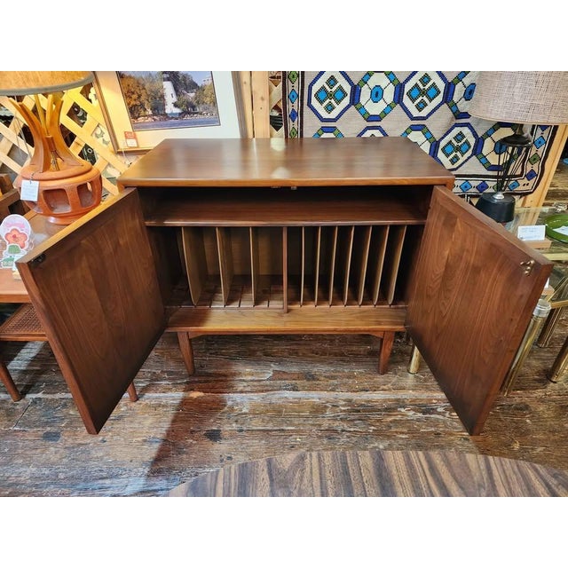 Beautiful vintage Drexel Declaration media cabinet, designed by iconic duo Kipp Stewart & Stewart MacDougall. This piece...