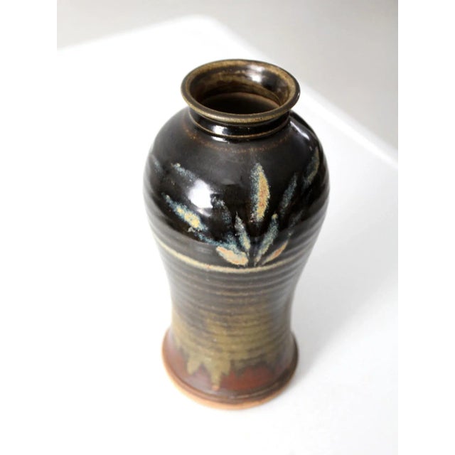 Ceramic Vintage Studio Pottery Vase For Sale - Image 7 of 11