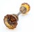 Early 20th Century Pair of Vintage Fluted Amber Glass Door Knobs For Sale - Image 5 of 5