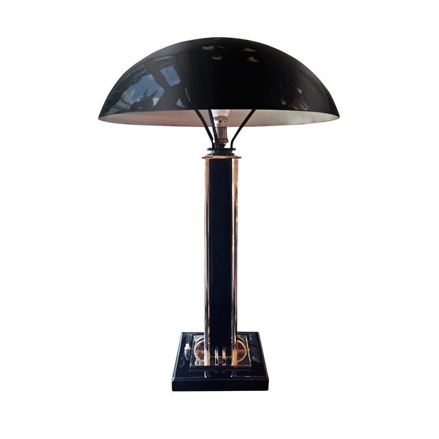 Black Art Deco Desk Lamp by Jacques Adnet, 1925 For Sale - Image 8 of 8