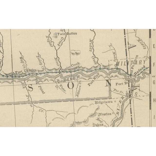 This antique engraved map depicts the Territory of Montana in 1888, engraved and published by Rand, McNally & Co. in...