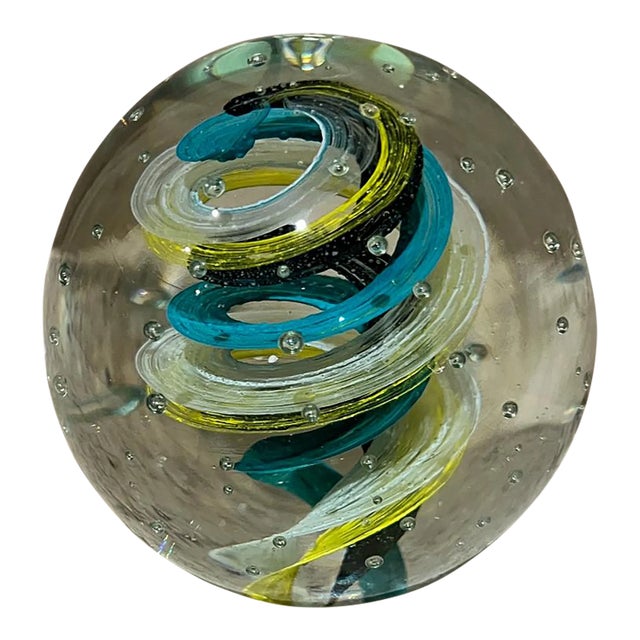 1970s Murano Italian Art Glass Paperweight For Sale