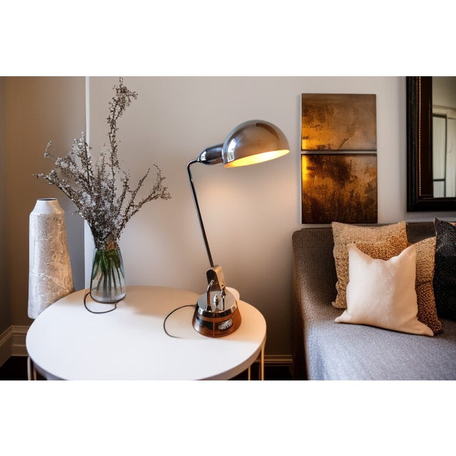 Vintage Model 600 Table Lamp by Charlotte Perriand for Jumo, 1940 For Sale - Image 10 of 13