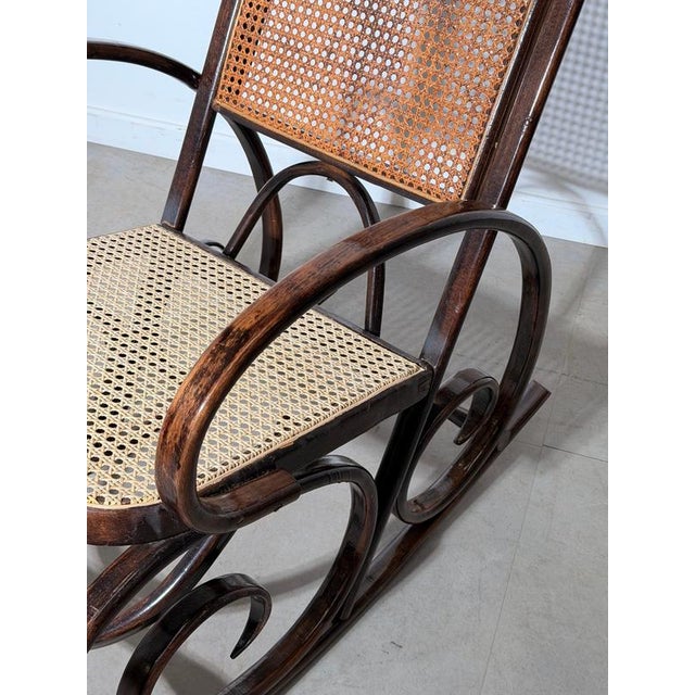 Antique Bentwood Rocking Chair For Sale - Image 6 of 7