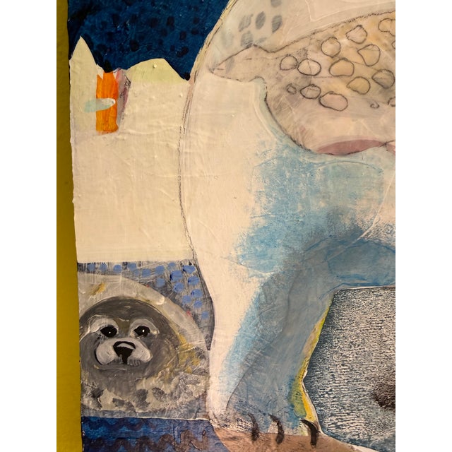 Folk Art "Arctic Mom" a Painting of a Polar Bear by LWren Walraven For Sale - Image 3 of 9