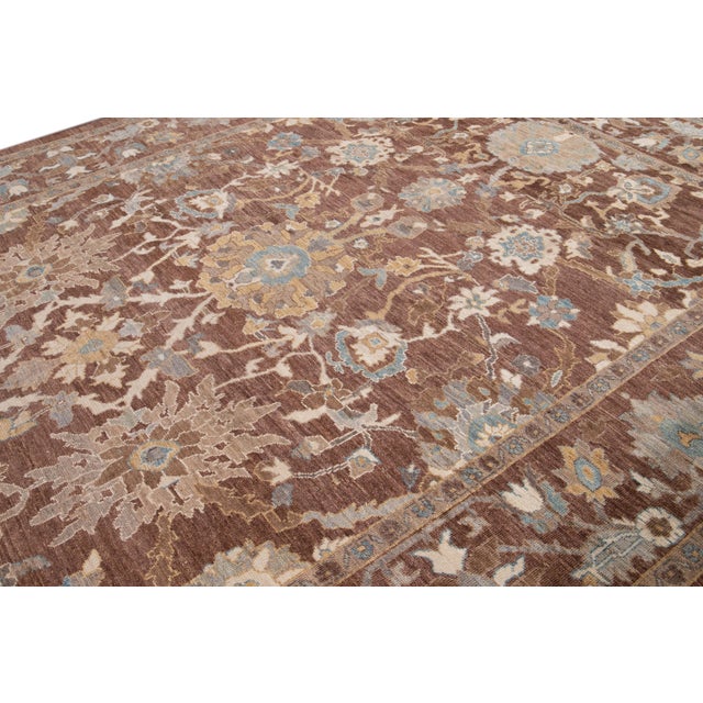 2010s 21st Century Modern Sultanabad Rug 10 X 14 For Sale - Image 5 of 9
