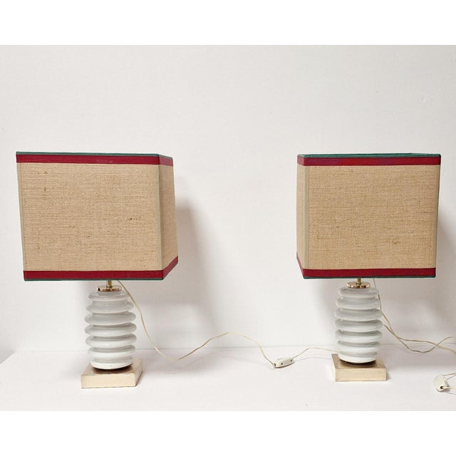 Verbano Insulator Table Lamps, Italy, 1960s, Set of 2 For Sale - Image 3 of 13