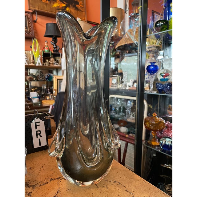 Murano 1960s Murano Style Mid-Century Modern Swung Vase For Sale - Image 4 of 4