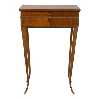 Biedermeier Worktable in Mahogany & Lacquer, Austria, 1820s For Sale