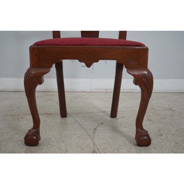 Pair Bench Made Chippendale Mahogany Side Chairs For Sale In Philadelphia - Image 6 of 12