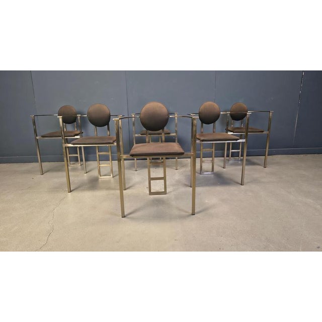 Philippe Starck Vintage Dining Chairs by Belgochrom, 1980s, Set of 6 For Sale - Image 4 of 15