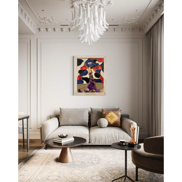 Andrea Stella "Party of Colors" Gold Leaf Oil Mixed Media Painting, Figurative, Italian Contemporary Art, 2010 For Sale - Image 10 of 10