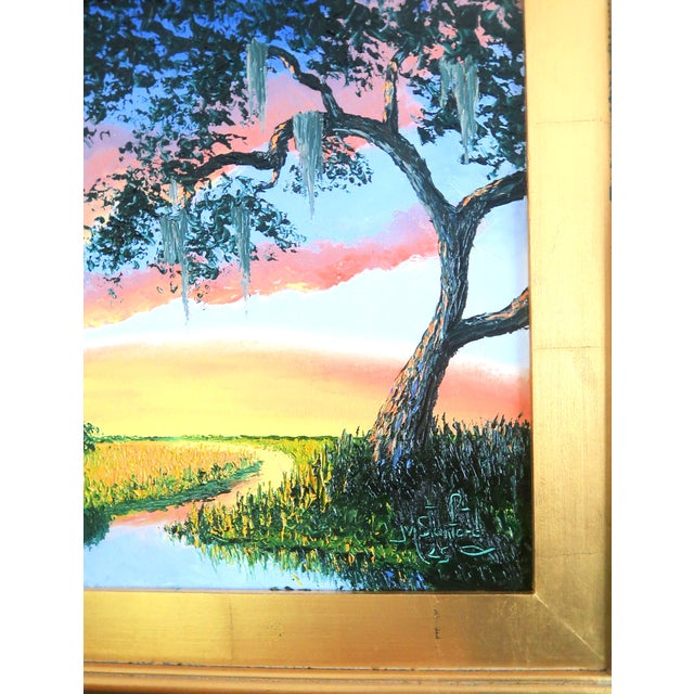 "Sunrise" - Original Signed Oil on Canvas by Mark Stanford, Premier Contemporary Artist For Sale In Miami - Image 6 of 13