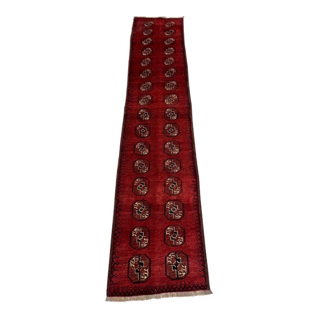 Vintage Turkmen Bokhara Tekke Gul Runner - 2'11" X 9'10" For Sale