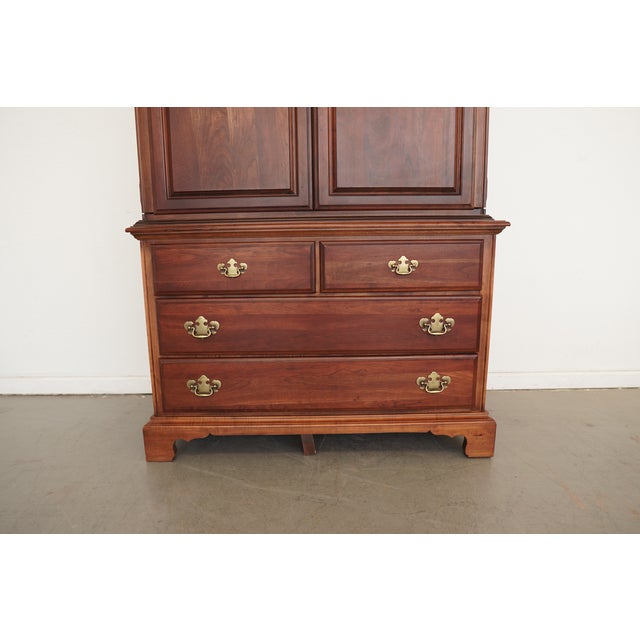 Brown Vintage American Drew Cherry Grove Armoire For Sale - Image 8 of 13