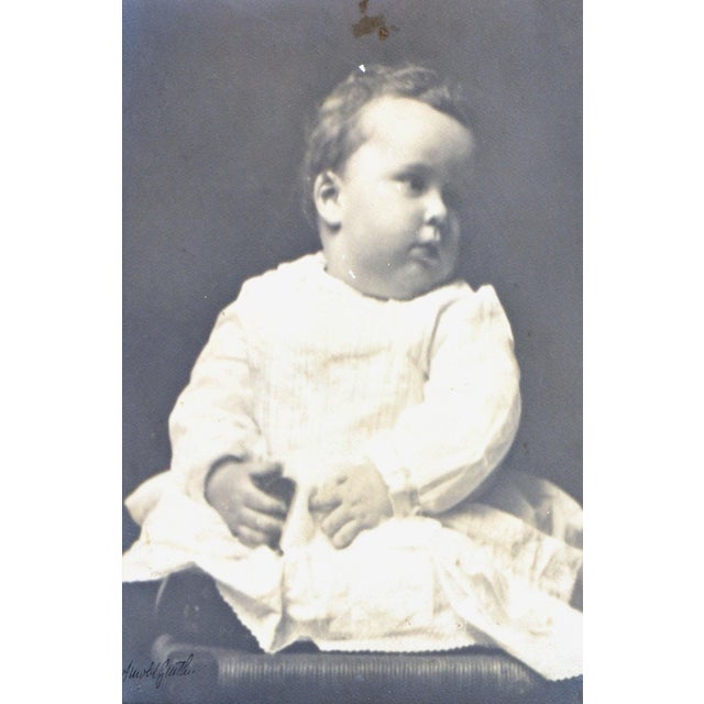 Late 19th century portrait of a young boy by Arnold Genthe (German, 1869-1942). Signed "Arnold Genthe" lower left. "Billie...