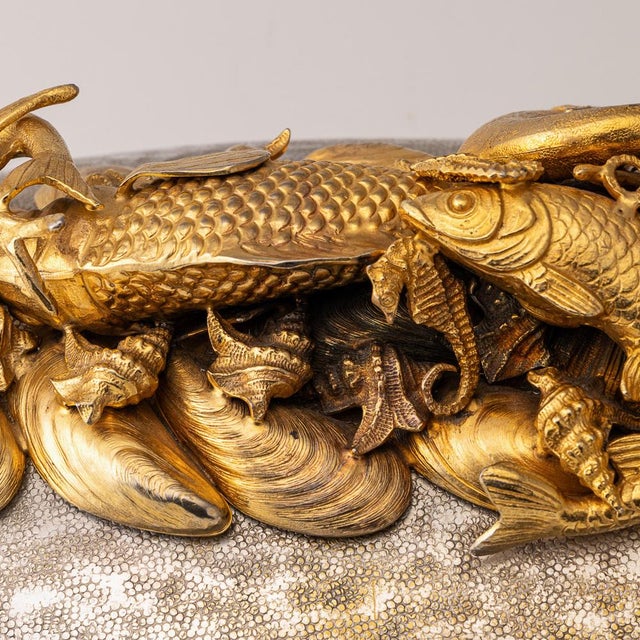 Vintage Italian Silver Plated Serving Platter by Franco Lapini, 1970 For Sale - Image 10 of 18