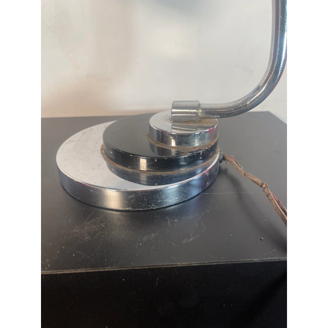Chrome Art Deco Chrome & Black Desk Lamp 1920s For Sale - Image 8 of 9