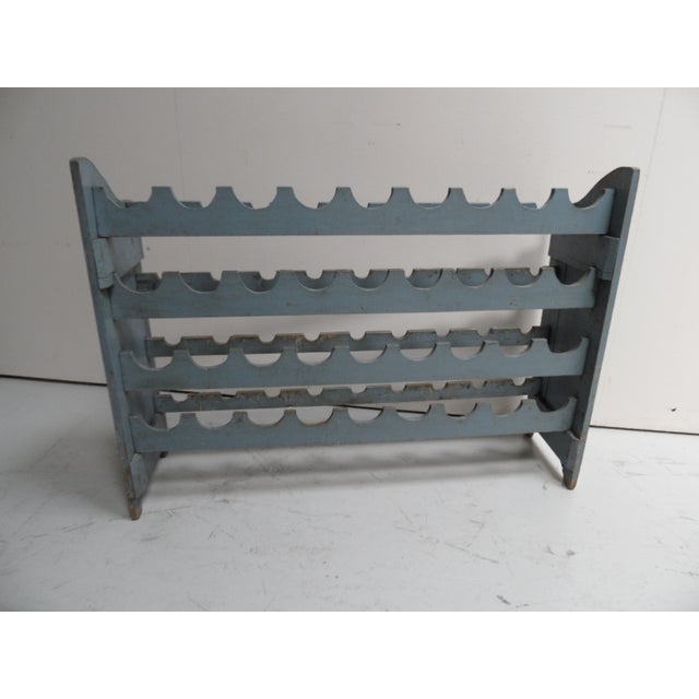 Blue Vintage Wooden Wine Rack, 1890s For Sale - Image 8 of 10