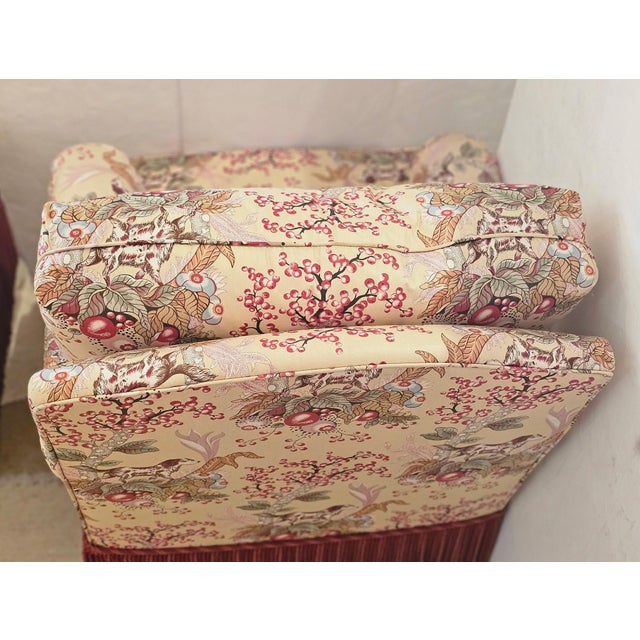 Chintz Upholstered Club Chairs- A Pair For Sale - Image 12 of 17